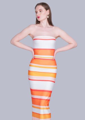Striped Bodycon Tube Dress