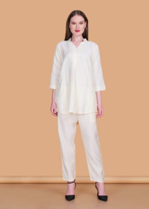 Ivory Cotton Kurta Set