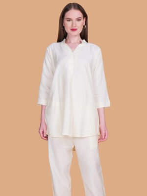 Ivory Cotton Kurta Set