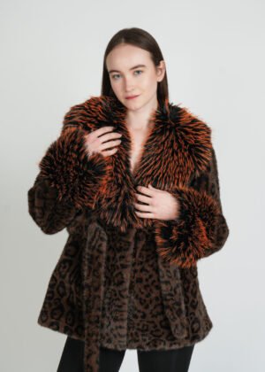 Ember Leopard Fur Jacket